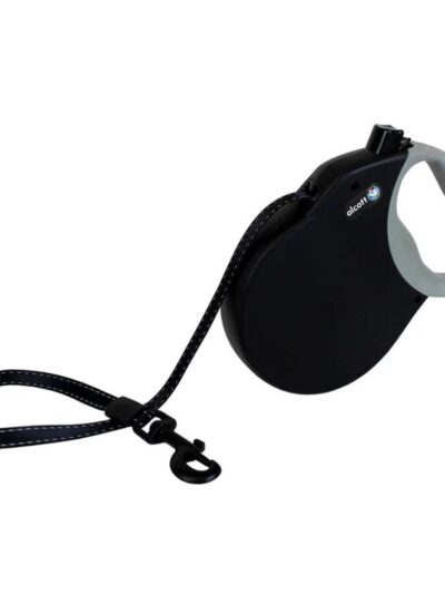 Alcott Expedition Retractable Belt Leash Black Large-24Ft