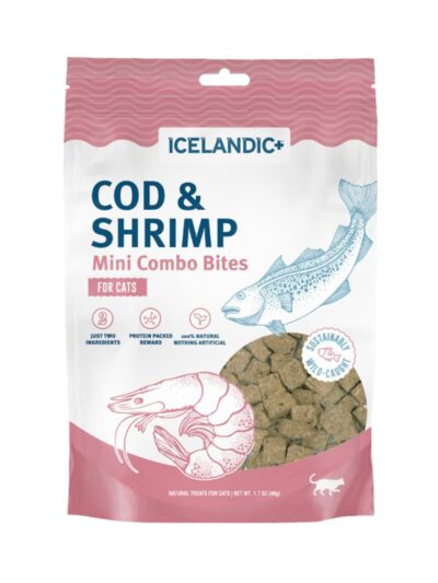 Icelandic Cat Mini COD & Shrimp Combo Bites 1.7oz.