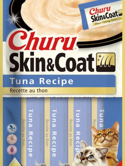 Inaba Cat Churu Purees Skin&Coat Tuna 2Oz/6Ct