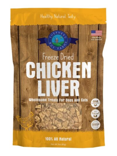 Shepherd Boy Farms Dog & Cat Freeze-Dried Chicken Liver 3oz.