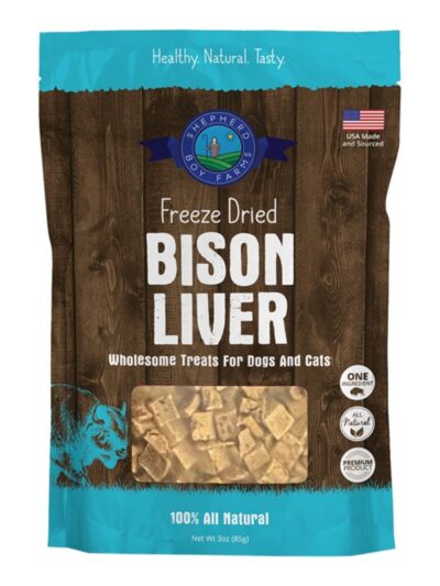 Shepherd Boy Farms Dog & Cat Freeze-Dried Bison Liver 3oz.