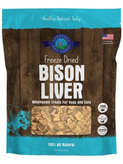 Shepherd Boy Farms Dog & Cat Freeze-Dried Bison Liver 8oz.