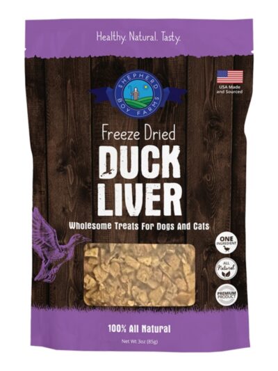 Shepherd Boy Farms Dog & Cat Freeze-Dried Duck Liver 3oz.