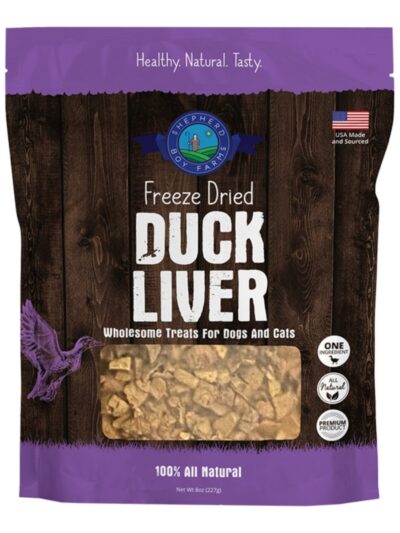 Shepherd Boy Farms Dog & Cat Freeze-Dried Duck Liver 8oz.