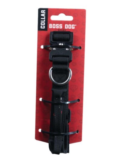 Boss Dog Tactical Adjustable Dog Collar Black, 1ea/Small, 13-16 in
