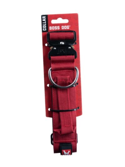 Boss Dog Tactical Adjustable Dog Collar Red, 1ea/XLarge, 20-28 in