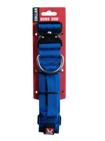 Boss Dog Tactical Adjustable Dog Collar Blue, 1ea/XLarge, 20-28 in
