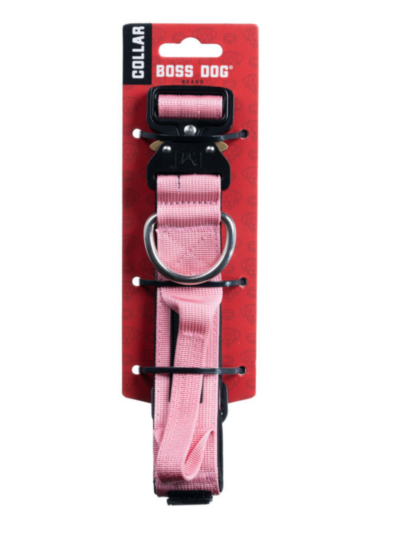 Boss Dog Tactical Adjustable Dog Collar Pink, 1ea/Medium, 15-18 in