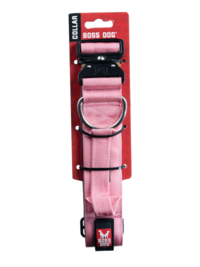 Boss Dog Tactical Adjustable Dog Collar Pink, 1ea/XLarge, 20-28 in