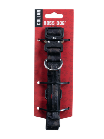 Boss Dog Tactical Adjustable Dog Collar Black Camo, 1ea/Small, 13-16 in
