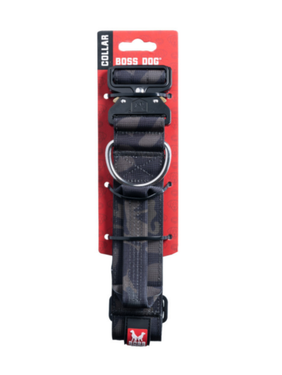Boss Dog Tactical Adjustable Dog Collar Black Camo, 1ea/XLarge, 20-28 in