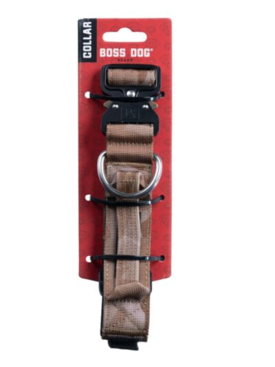 Boss Dog Tactical Adjustable Dog Collar Tan Camo, 1ea/Small, 13-16 in