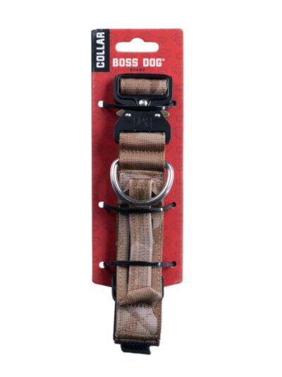 Boss Dog Tactical Adjustable Dog Collar Tan Camo, 1ea/Medium, 15-18 in
