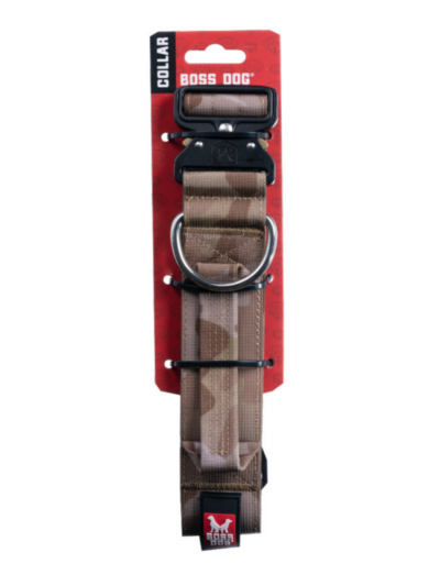 Boss Dog Tactical Adjustable Dog Collar Tan Camo, 1ea/XLarge, 20-28 in