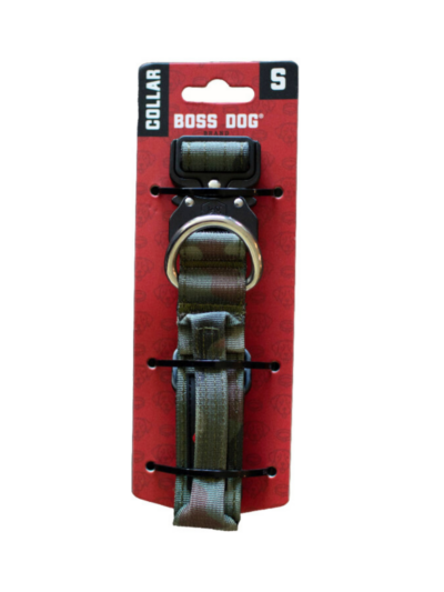 Boss Dog Tactical Adjustable Dog Collar Green Camo, 1ea/Small, 13-16 in