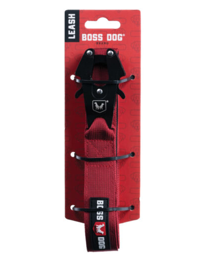 Boss Dog Tactical Dog Leash Red, 1ea/4 ft