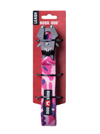 Boss Dog Tactical Dog Leash Pink Camo, 1ea/4 ft