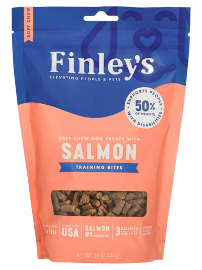 Finleys Dog Soft Chew Training Bites Salmon 16oz.