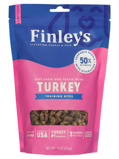 Finleys Dog Soft Chew Training Bites Turkey 16oz.