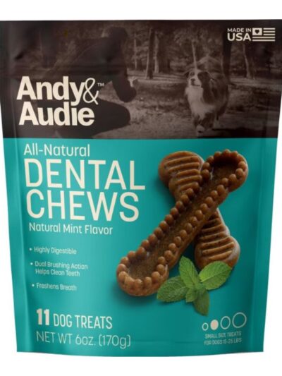 Andy & Audie Dental Chews For Dogs Mint Small 6oz.