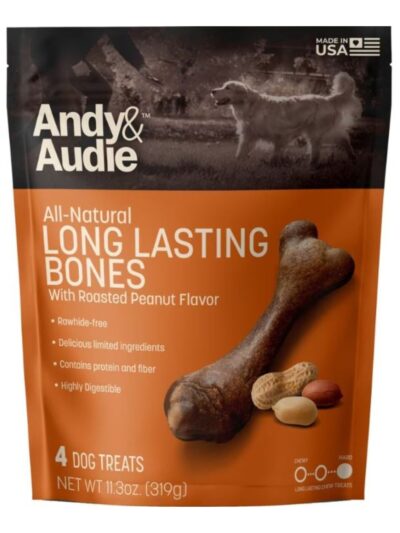 Andy & Audie Alternative Bone Chews For Dogs Nut Medium-4 Count 11.3oz.