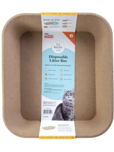 Kitty Sift Disposable Cat Litter Box Jumbo - 3 Pk