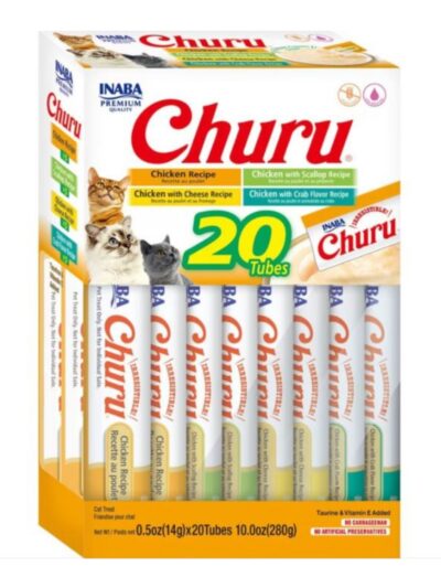 Inaba Churu Puree Cat Treats Variety Box Chicken .5oz.-20 Pk