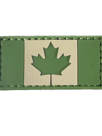 Boss Dog Tactical Collar Patch Green Canadian Flag, One Size