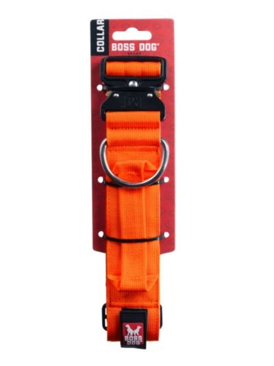 Boss Dog Tactical Adjustable Dog Collar Hunter Orange, 1ea/Medium, 15-18 in