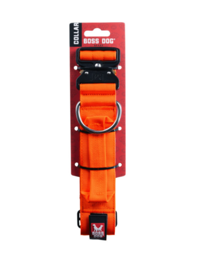 Boss Dog Tactical Adjustable Dog Collar Hunter Orange, 1ea/Large, 17-22 in