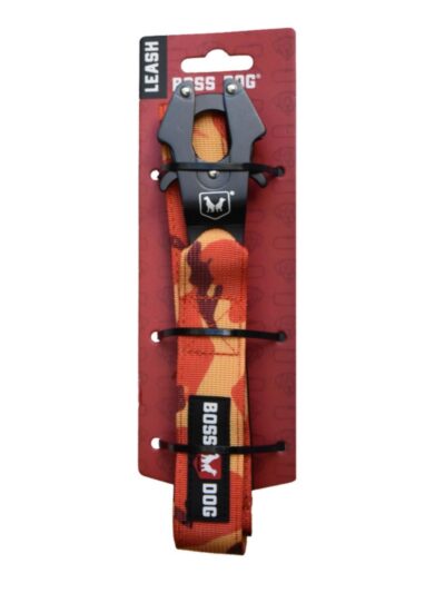 Boss Dog Tactical Dog Leash Orange Camo, 1ea/4 ft