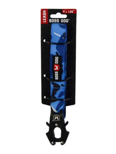 Boss Dog Tactical Dog Leash Blue Camo, 1ea/4 ft