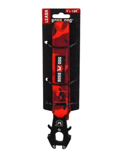 Boss Dog Tactical Dog Leash Red Camo, 1ea/4 ft