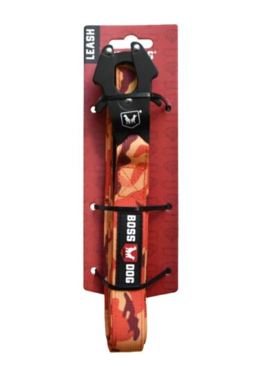 Boss Dog Tactical Dog Leash Orange Camo, 1ea/6 ft