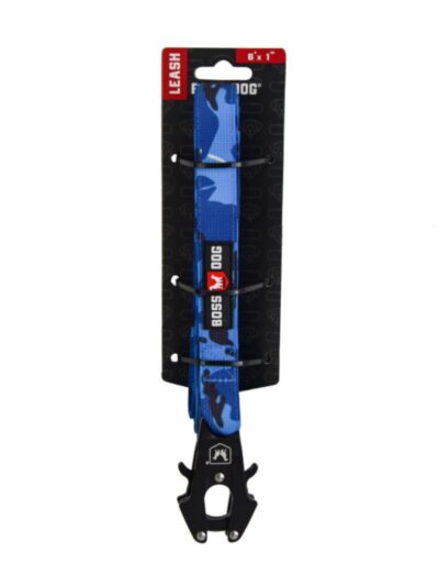 Boss Dog Tactical Dog Leash Blue Camo, 1ea/6 ft