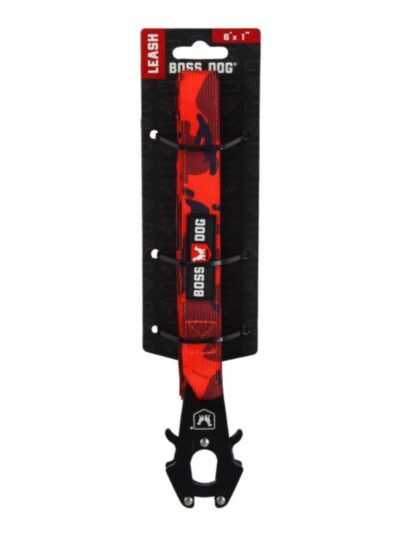 Boss Dog Tactical Dog Leash Red Camo, 1ea/6 ft