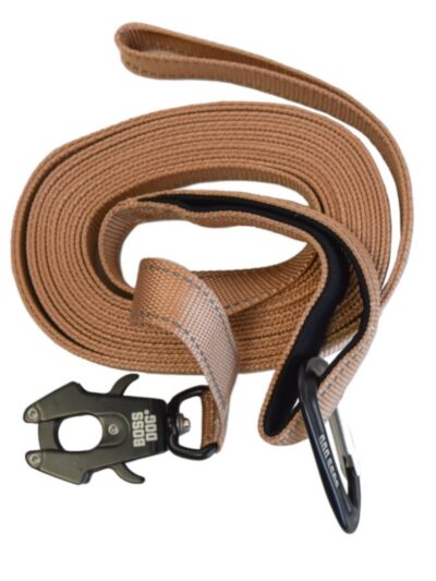 Boss Dog Tactical Nylon Tracking Dog Leash Tan, 1ea/20 ft