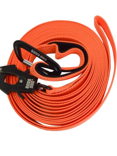Boss Dog Tactical Nylon Tracking Dog Leash Hunter Orange, 1ea/20 ft