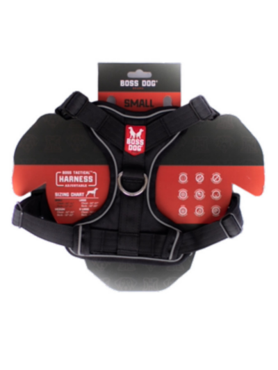 Boss Dog Tactical Dog Harness Black, 1ea/Small