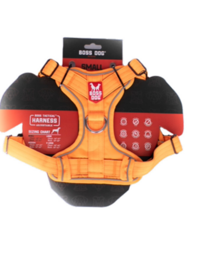 Boss Dog Tactical Dog Harness Hunter Orange, 1ea/Small