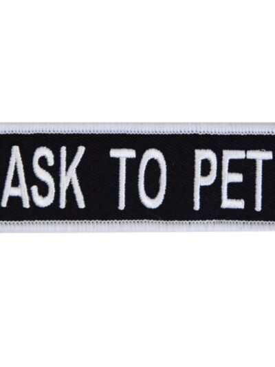 Boss Dog Tactical Harness Patch Ask to Pet, Small
