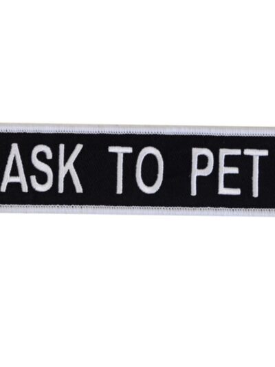 Boss Dog Tactical Harness Patch Ask to Pet, Large