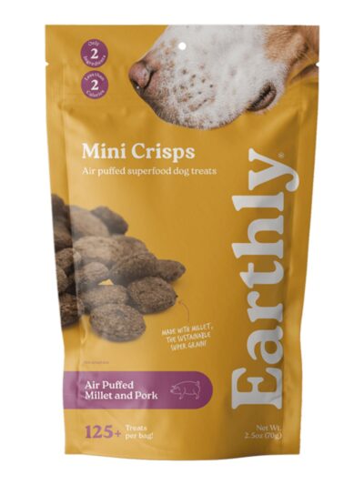 Earthly Dog Mini Crisps Millet & Pork 2.5oz.