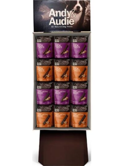 Andy & Audie Alternative Chews For Dogs Display Chicken/Nut 24Pc