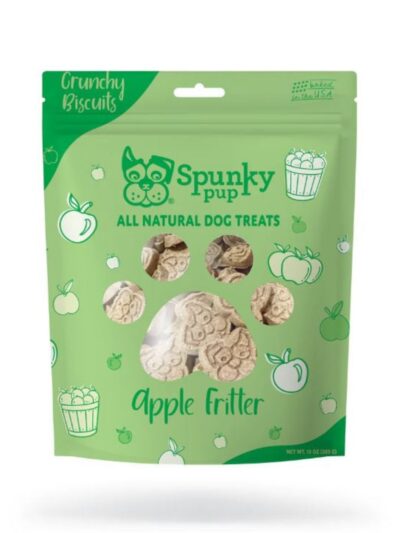 Spunkypup Crunchy Biscuit Dog Treats Apple 10oz.