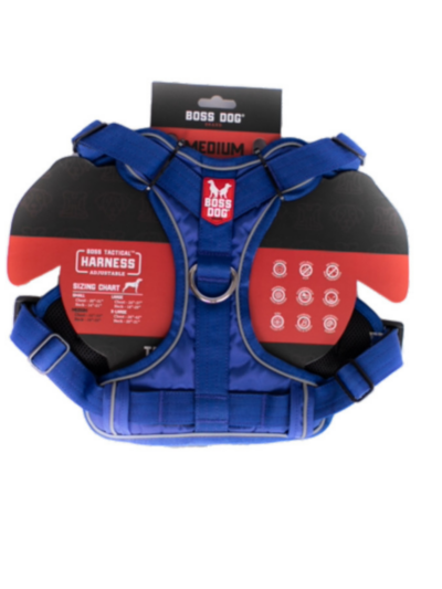 Boss Dog Tactical Dog Harness Blue, 1ea/Medium