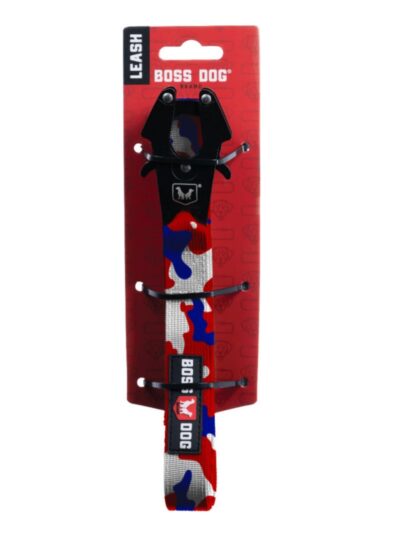 Boss Dog Tactical Dog Leash Red, White, & Blue, 1ea/6 ft
