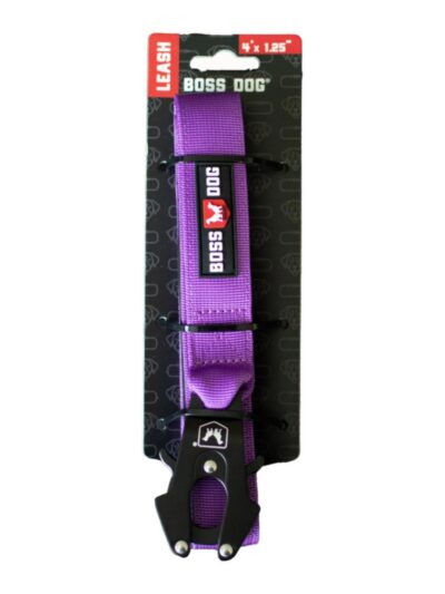 Boss Dog Tactical Dog Leash Purple, 1ea/4 ft
