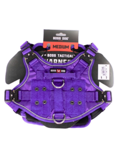 Boss Dog Tactical Dog Harness Purple, 1ea/Medium