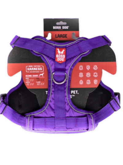 Boss Dog Tactical Dog Harness Purple, 1ea/Large